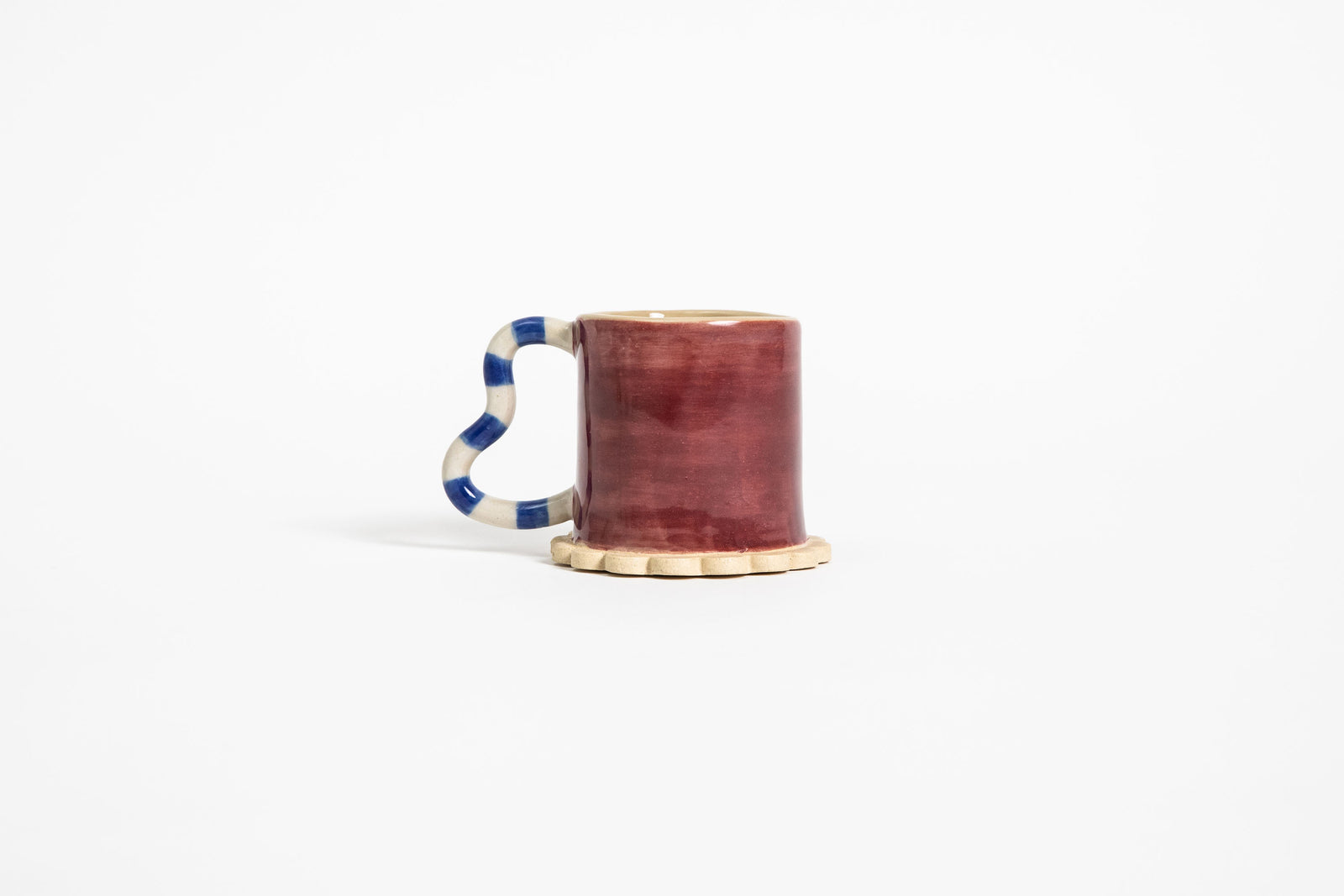 Maroon Scallop Mug