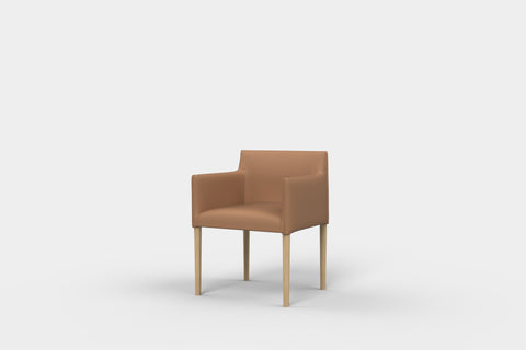 Ex-display - Maggie Chair With Arms Almond Leather