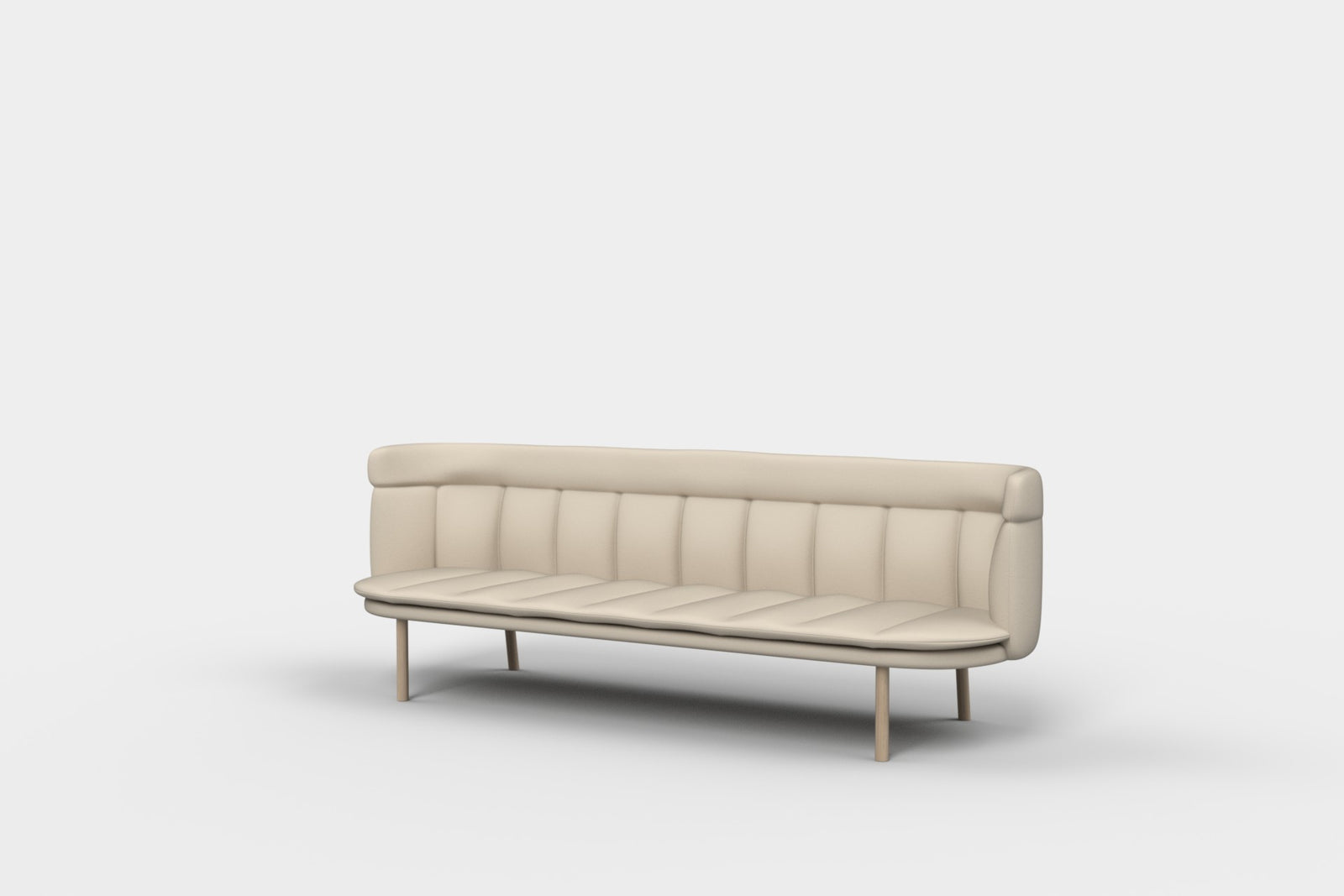 Ex-display - Franklin Low Back 3.5 Seater Sofa Bone