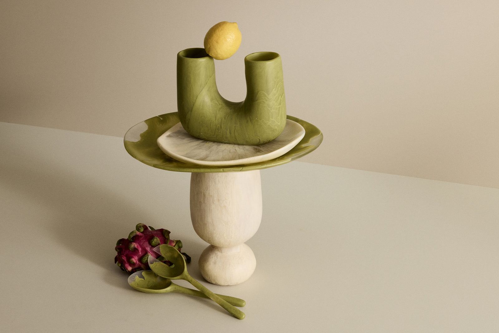Dinosaur Designs Resign Tableware and Serving ware - Branch Vase Medium in Cactus Green
