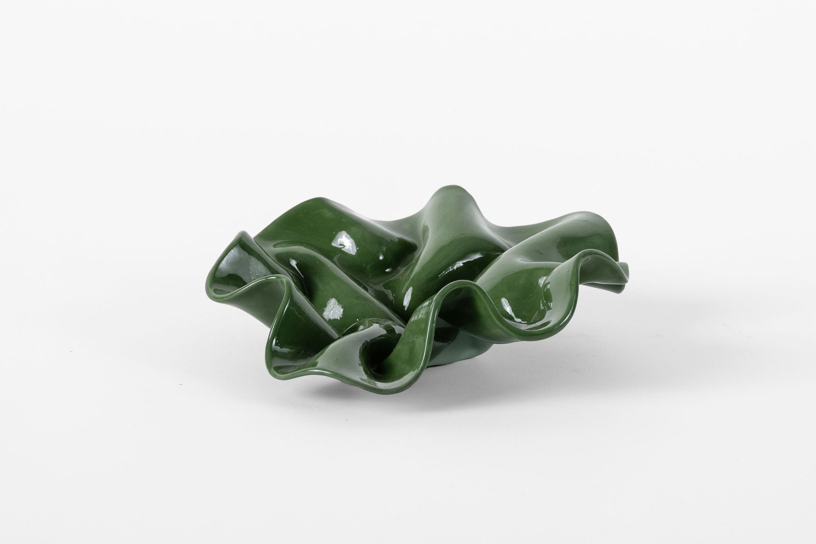 Small Wave Dish Gloss Khaki
