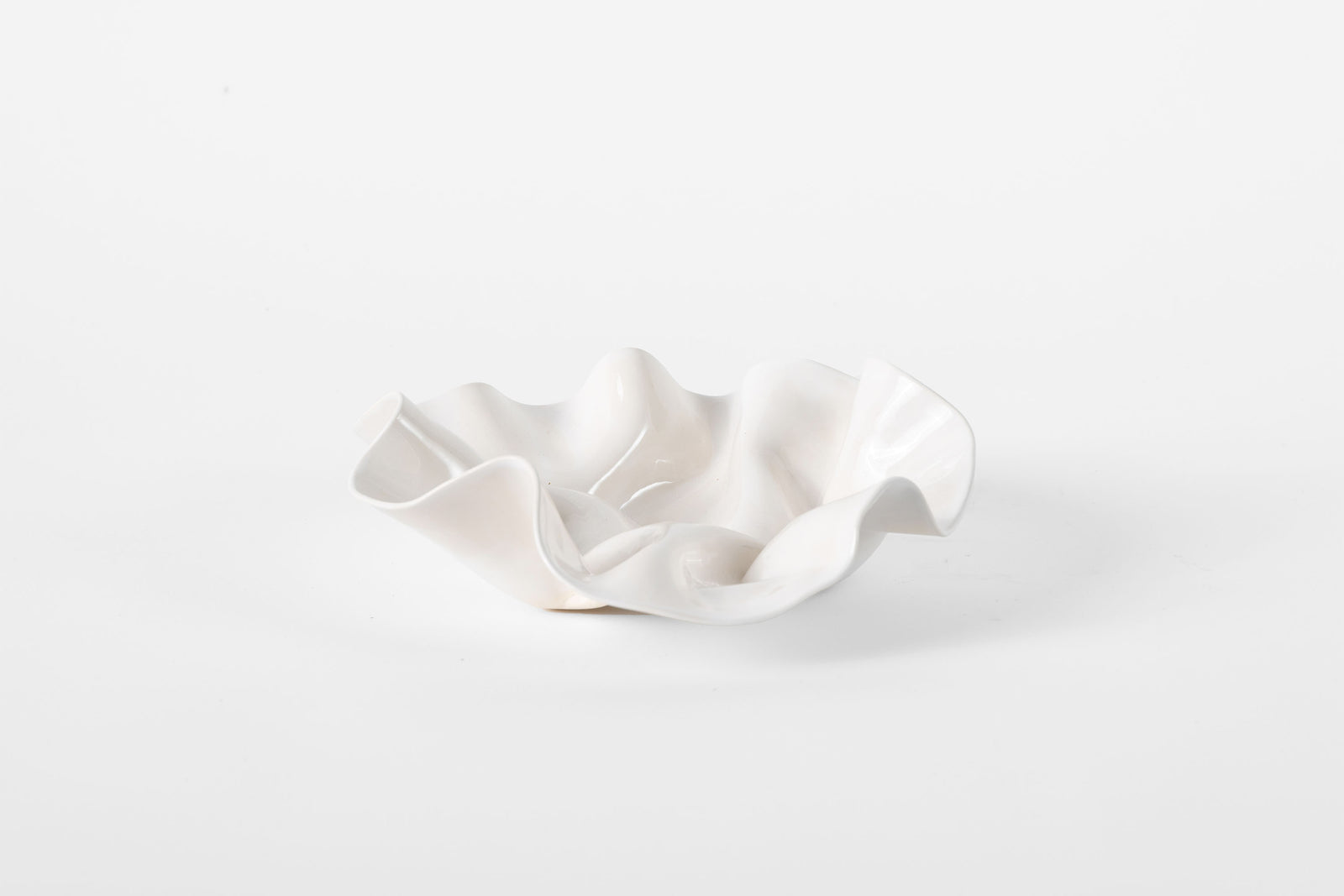 Small Wave Dish Gloss White