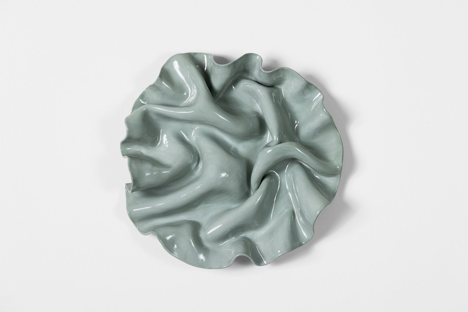 Wave Wall Sculpture Gloss Juniper