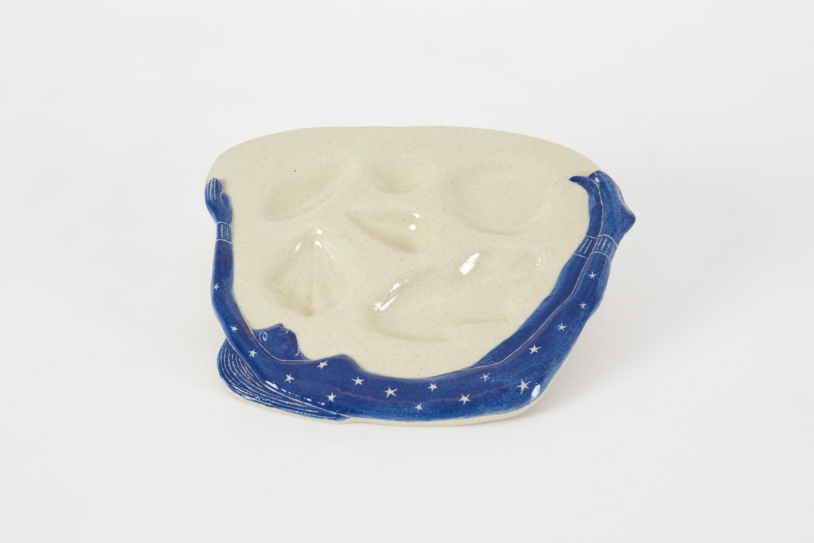 Celestial Hand Platter Natural & Cobalt