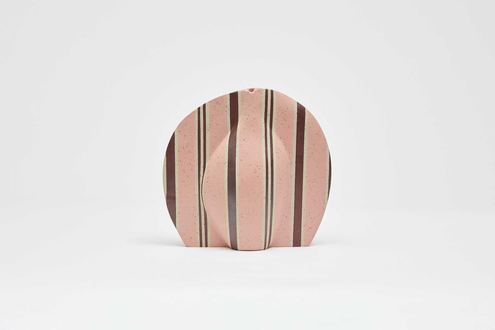 Canvas Medium Stripe Vase Peach