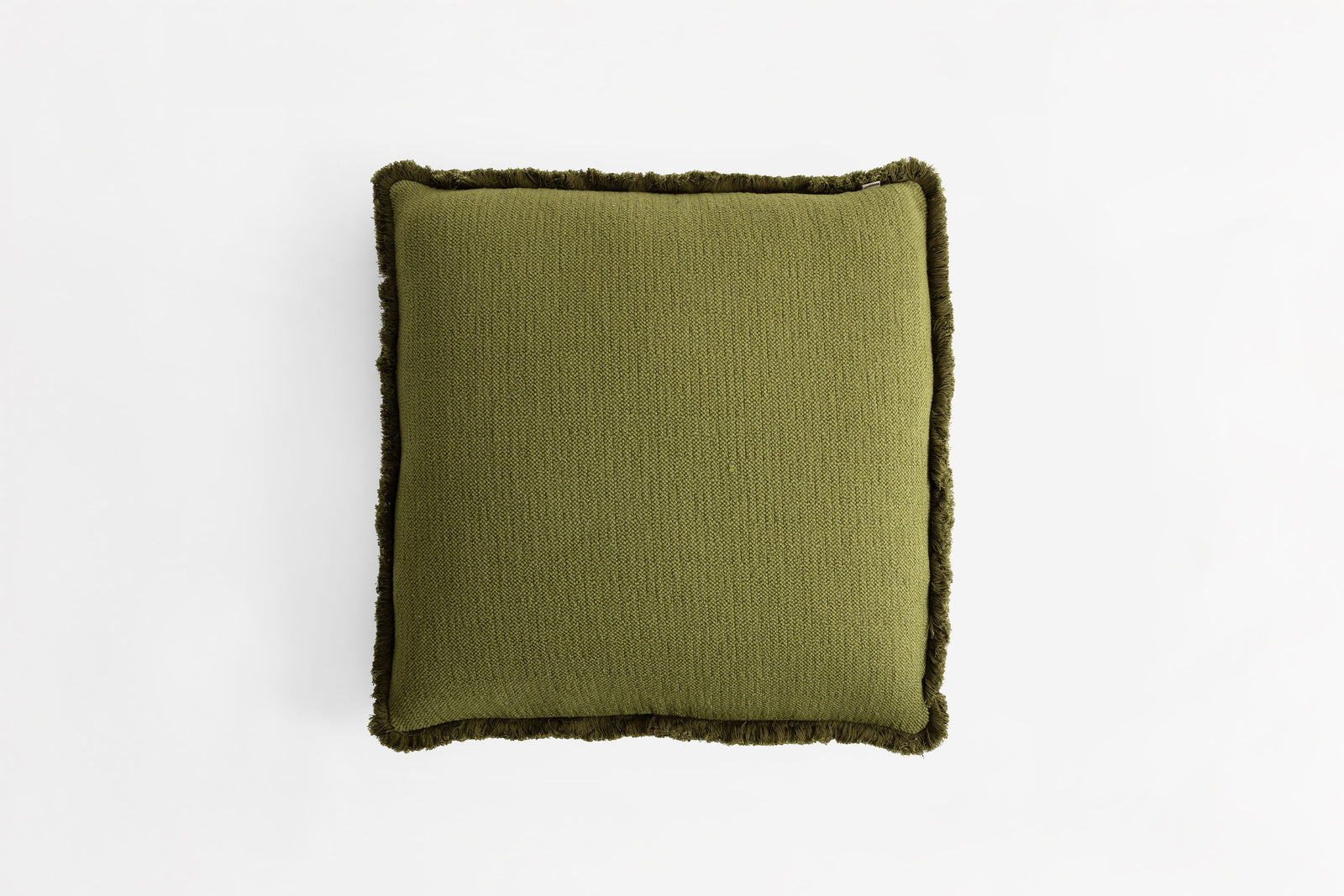 Panama Square Fringe Cushion Pear