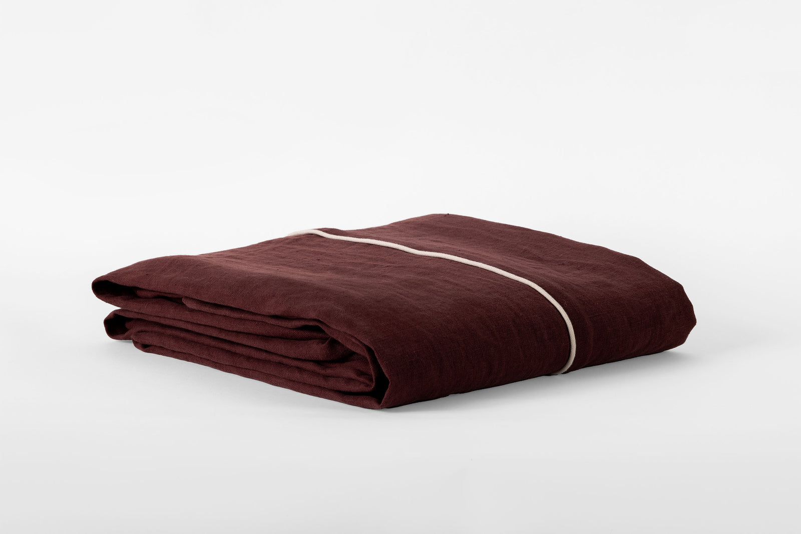 Rune Linen Bed Cover Mulberry