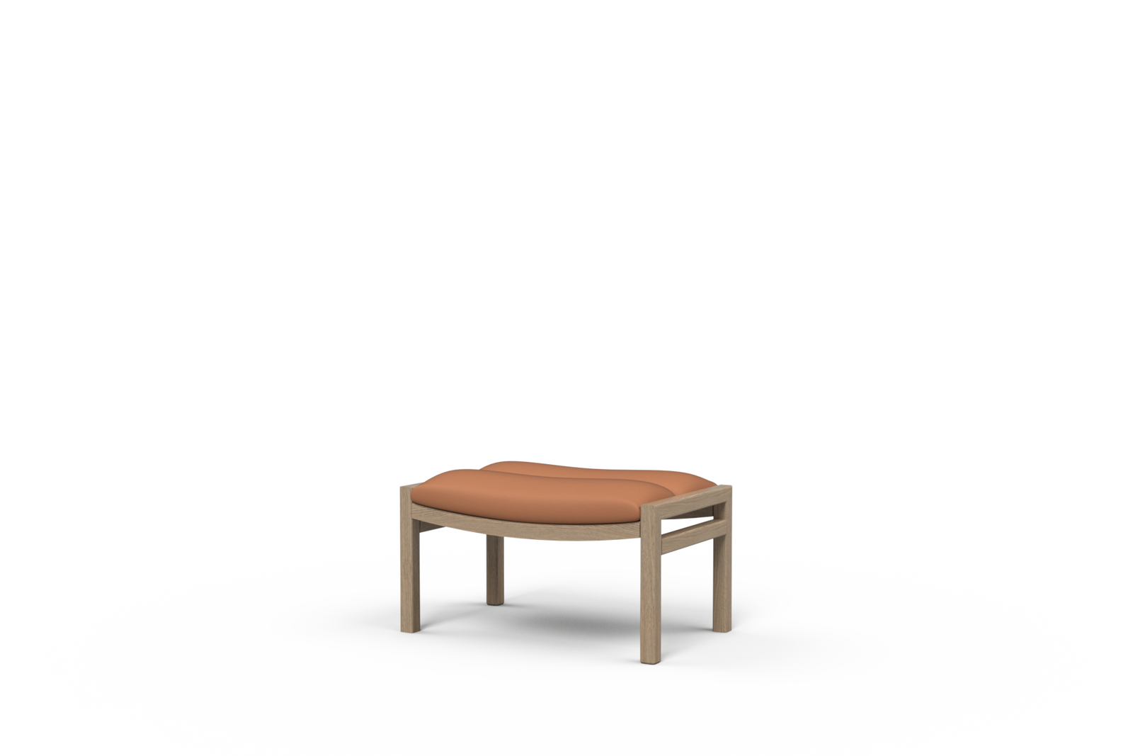 Lake Ottoman Greyson Leather Coffee