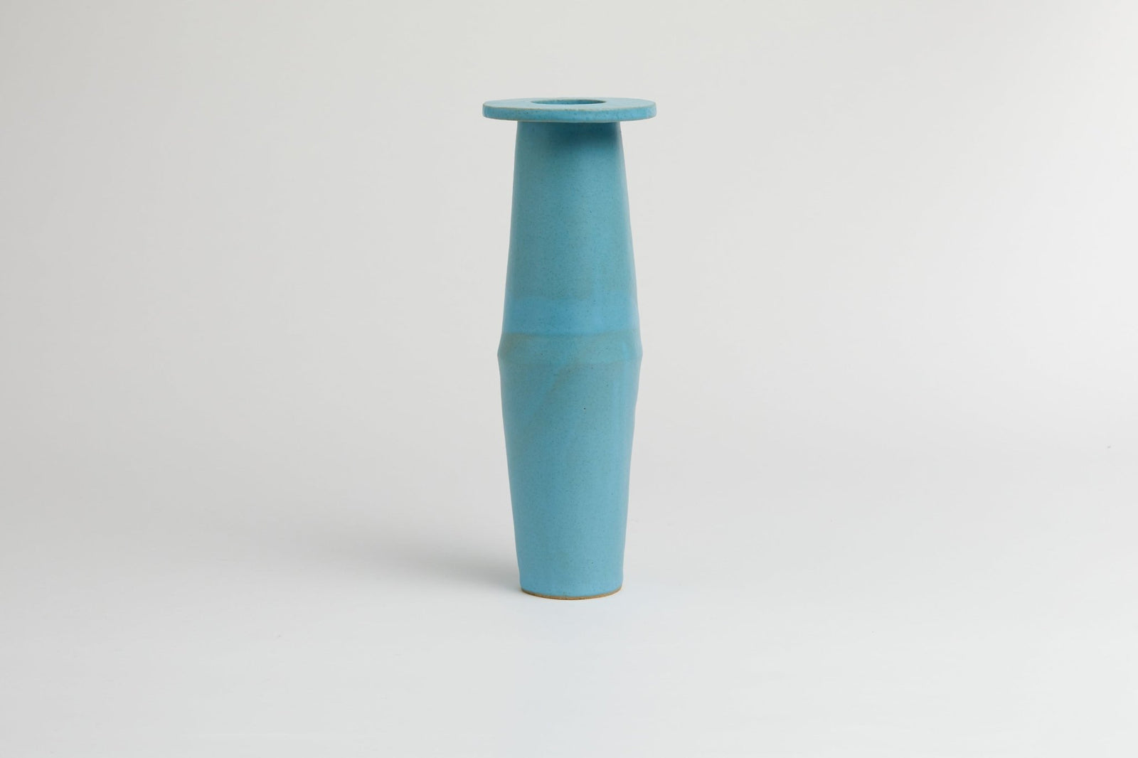 Tall Saucer Baby Blue Vase 13 x 38cm Baby Blue