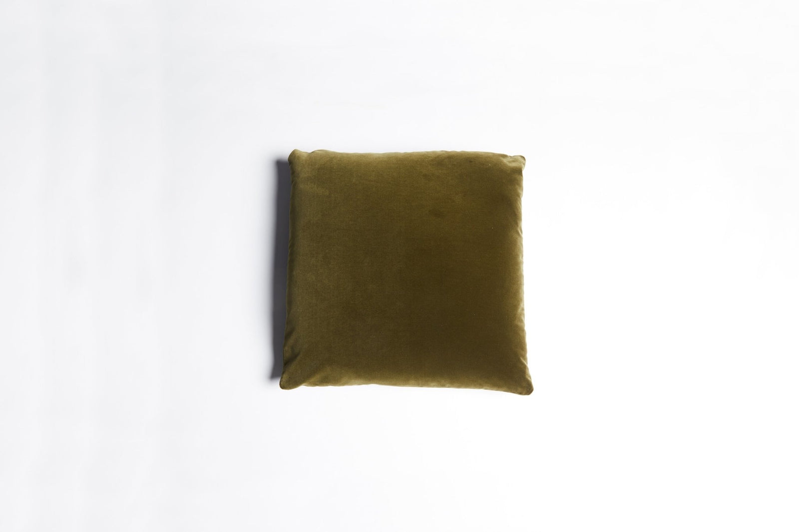 Elk Square Cushion Khaki Velvet Square 54 x 54cm Khaki