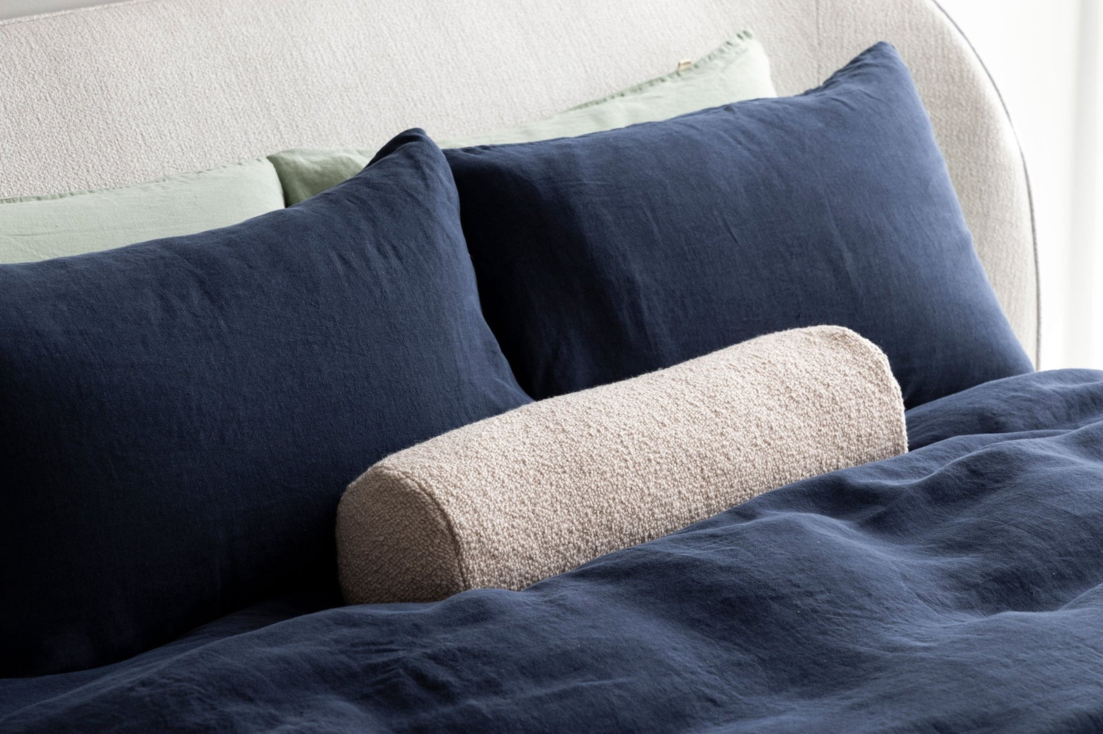 Poppy Bolster Cushion Oat