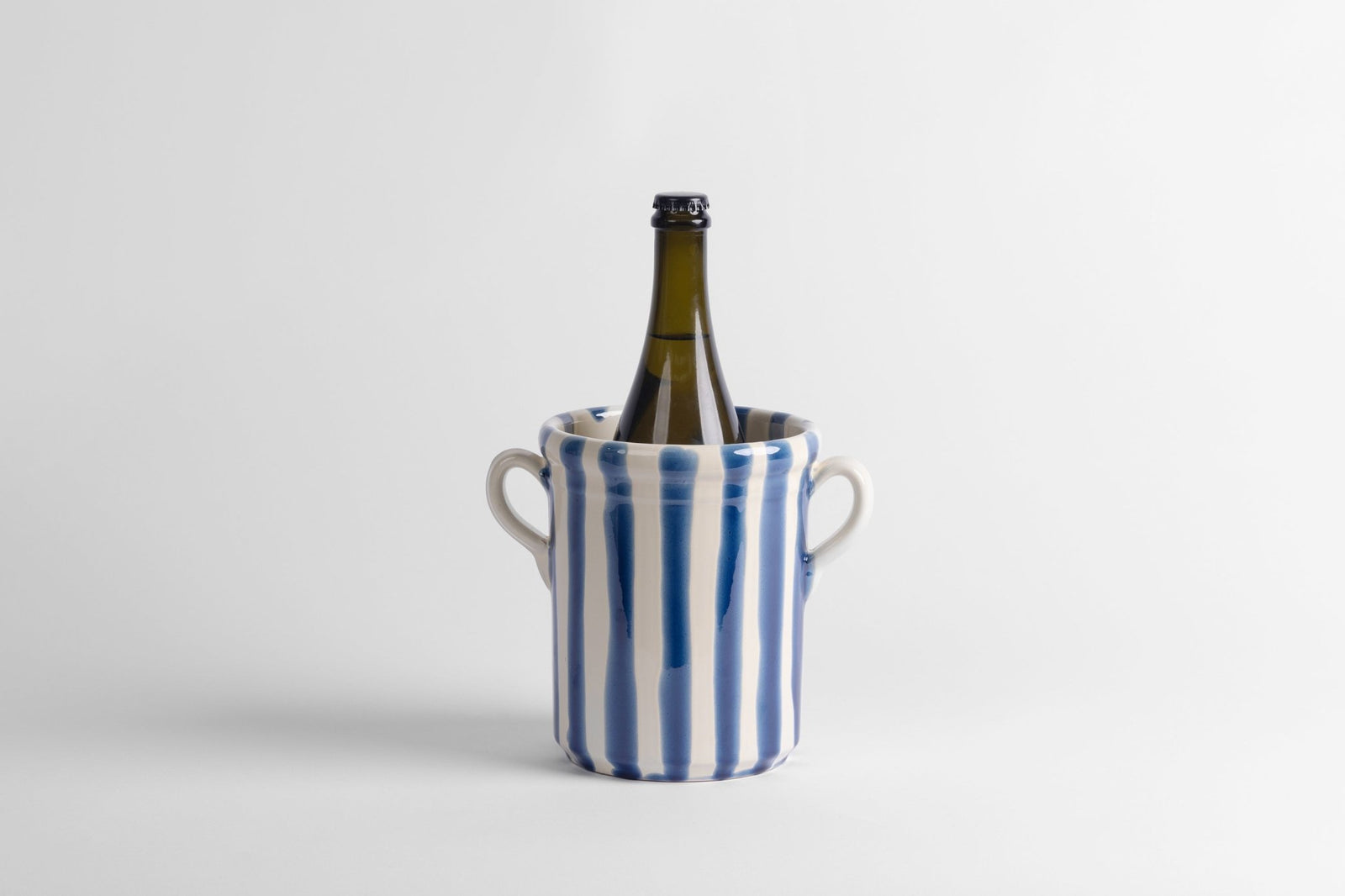 Wine Cooler Blue Stripe Wine Cooler 16 x 19cm Green Stripe